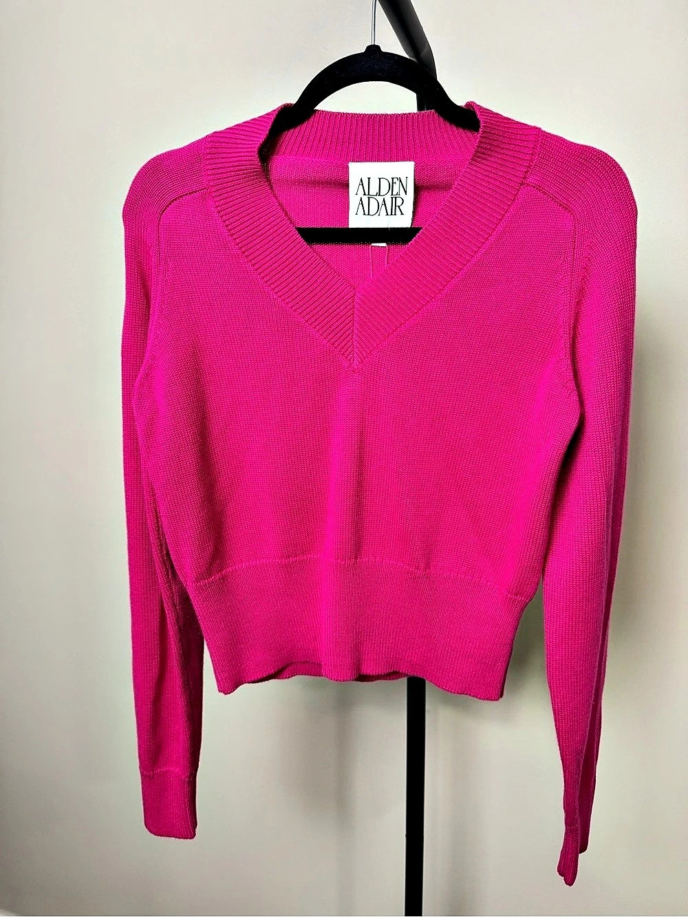 Alden Adair Aspen Sweater Pink V-Neck NWT